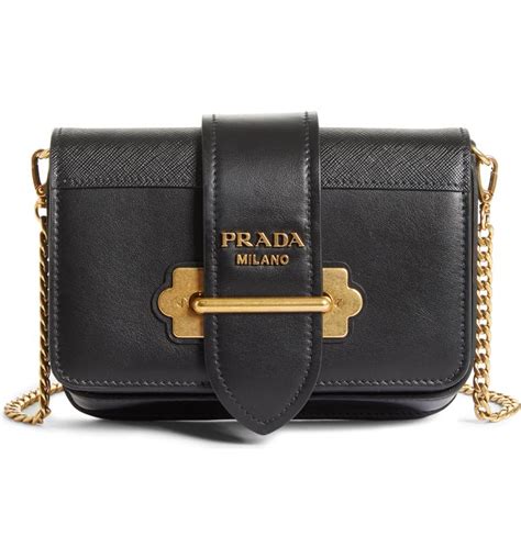 prada cahier leather belt bag|More.